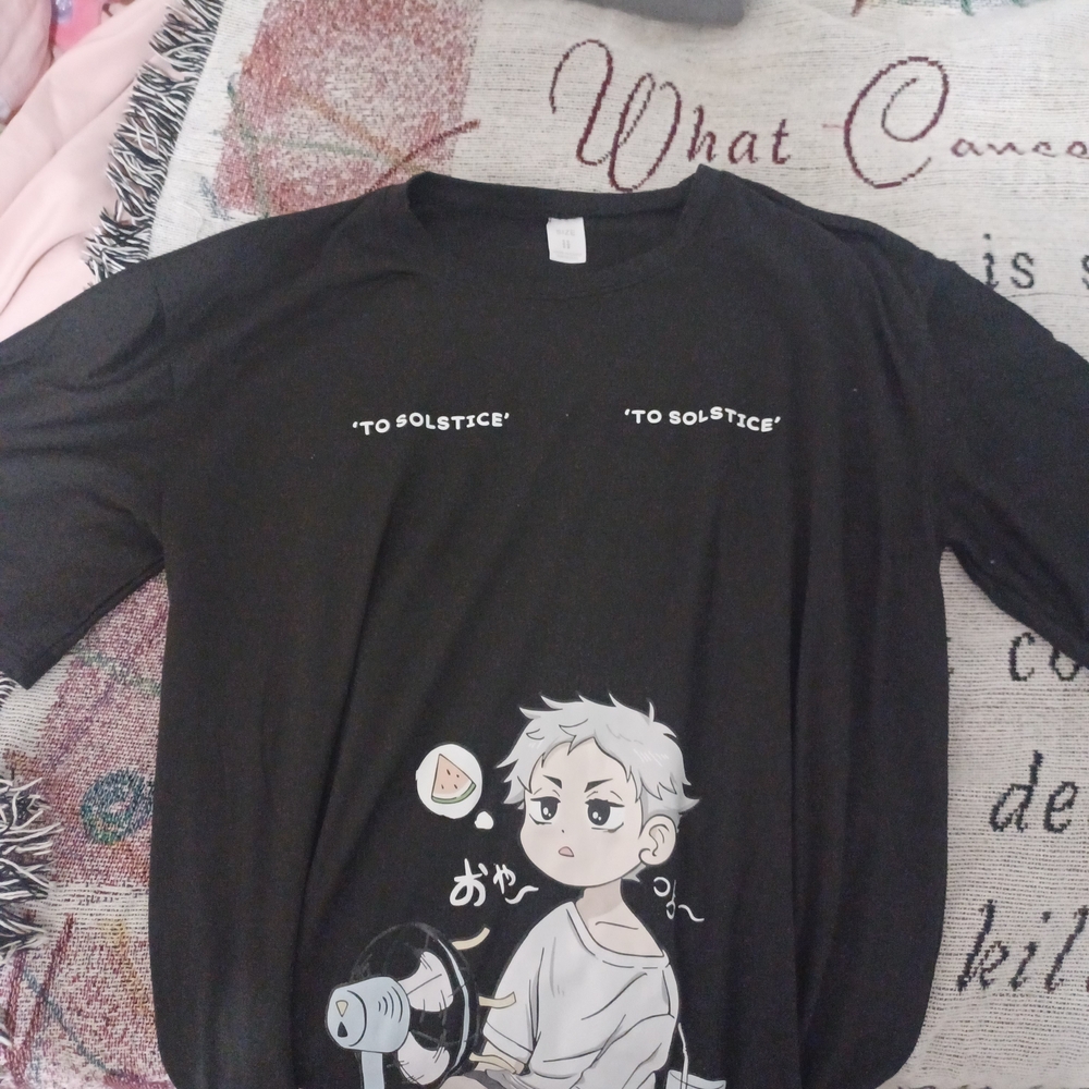 Black Anime Graphic T-Shirt